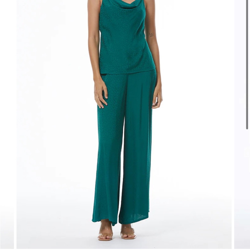 Chic Teal Wide Leg Pants for Women